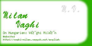 milan vaghi business card